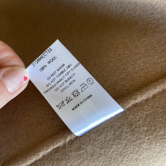 NWT Silk Maison 100% Wool Belted Camel Coat - Picture 16 of 16